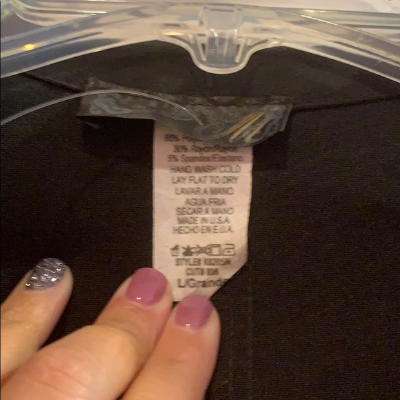 Mandee Black Blazer with Striped Cuffs, NWOT - Picture 4 of 5